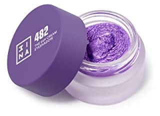 3INA MAKEUP - The 24H Cream Eyeshadow 482 - Lila Lidschatten mit Cremige Textur - Mattes Schimmerndes und Glitzer Lidschatten-Finish - Wasserfest Creme Lidschatte - Vegan - Cruelty Free