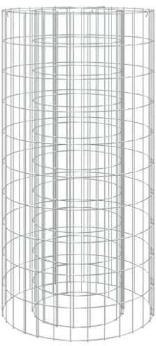 vidaXL Gabion Feuerstelle Ø 19,7 Zoll verzinktes Eisen