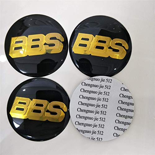 WOAFEY Nabendeckel 4 STÜCKE 70mm für BBS Black Gold Car Rad Center Hub Cap Auto Styling Felgen Abdeckung Badge Emblem Aufkleber Radnabenkappen