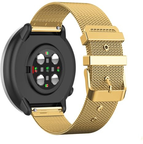 AireWiki Edelstahl Armband Kompatibel mit Polar Ignite 3/ Ignite 2/ Ignite/Polar Unite/Polar Pacer Armband Metall Mesh Ersatzband Für Herren Damen (Gold)
