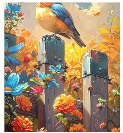 Ölgemälde Vogel-Kühlschrank-Aufkleber, Geschirrspüler-Edelstahl-Abdeckung, Kühlschrank-dekorative Abdeckung