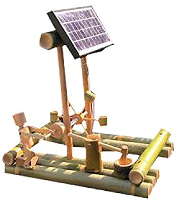 Caractéristiques de l'eau pour Le Jardin à énergie Solaire, décoration de l'eau Filtre à Eau pour réservoir de Poisson en Bambou Artisanat de Fontaine d'eau en Tube de Bambou, décoration d'orneme