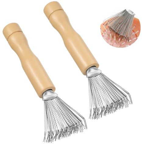 2pcs Hairbrush Cleaner Tool Portable Hair Brush Cleaner for Home and Salon Use Hair Brush Cleaner Tool Removing Hairs, Dust, Dirt, Lint, Home, Salon Hairbrush Cleaner