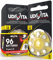 96 Hearing Aid Batteries Size 10 Udivita (Yellow) PR70 Zinc-Air with Phono Pulse Technology - 12 Blisters of 8 Batteries