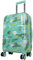 Trendyshop365 Hartschale Handgepäck klein Pescara mit Motiv 55cm 4 Rollen Grün