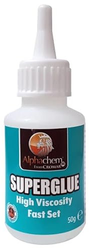 CROMAR AlphaChem High Viscosity Superglue | Rapid – Strong – Fast Bonding Activator Adhesive | 20 Grams