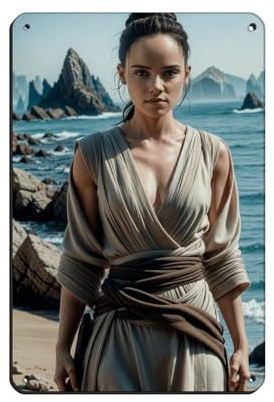 Poster mit britischen Schauspielerinnen Daisy Ridley, Retro-Poster, Metallblechschild, schicke Kunst, Retro, Eisenmalerei, Bar, Menschen, Höhle, Café, Familie, Garage, Poster, Wanddekoration, 20 x 30