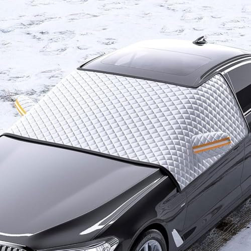 ELODEK Frontscheibenabdeckung Auto für MiNI Cooper R56 2019-2021 2022 2023 2024, Autoscheibenabdeckung Faltbare, Mit 8 Magneten UV-Schutz Staub Schnee Wrap Cover