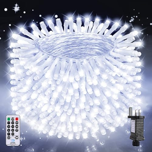 Nextronix Fairy Lights Plug in, 30m 300LED String Lights Indoor with 8 Modes/Timer/Remote, IP44 Waterproof Outdoor Christmas Lights for Garden/Outside/Window/Bedroom Party Halloween Decorations