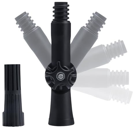 IHKFILAN Angle Adapter and Extension Pole Hinge Tip,Threaded Extension Pole Rotatable Angle Adaptor Attach to Duster Painter Brush Squeegee Gutter Cleaning Tools