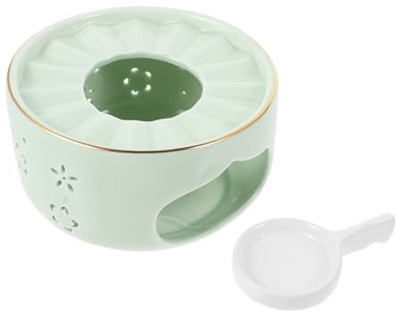 FUNOMOCYA Heating Tea Stove Hollow Teapot Warmer for Dining Table Ceramic Tea Warmer Light Teapot Heater Base for Home Use