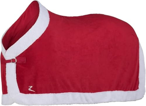Winter-Pferdedecken für Pferde, Weihnachtsdekoration, Weihnachtsdekoration, weiche Weihnachts-Pferdedecke mit weißem Kunstfellrand, warme und kältebeständige Produkte.