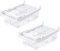 Savieva Fridge Organizer，Fridge Drawers Pull-Out Storage with Adjustable Slide Rail，Freezer Drawers for Fruits Vegetable Egg Meat (2)