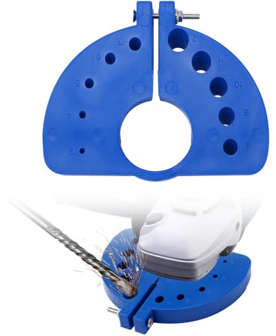 Affûteur de Forets, Accessoire de Meulage de Forets Multi-Usages avec 10 Encoches Meuleuse d'Angle de Précision pour Tous les Forets (Bleu)