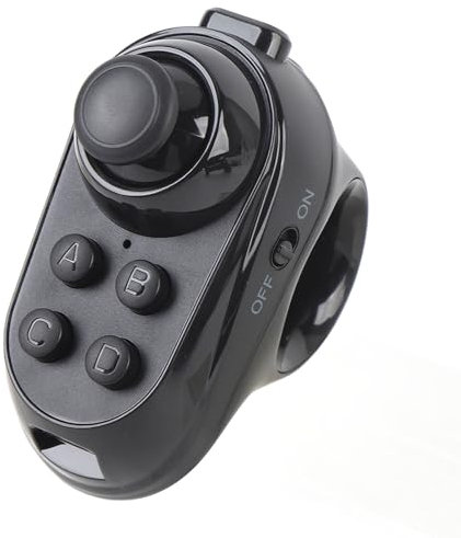 Bluetooth VR Fernbedienung, Drahtloser Gamepad -Joystick -Ring, Kamera Shutter Selfie Timer Seite Turner Ring für VR Headsets Smartphones Tablets Computer Computer