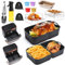 ENSINE Air Fryer Accessories for COSORI Dual Blaze TwinFry 10L,Compatible with Ninja Air Fryer FlexDrawer 10.4L AF500UK,Includes Silicone Liners, Air Fryer Racks, Muffin Cups, Brush, Oven Mitts