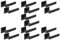 HANDLEZONE® 7 Sets Reno Lever On Square Rose Door Handles, Internal Passage Latch Handles - Black Matt