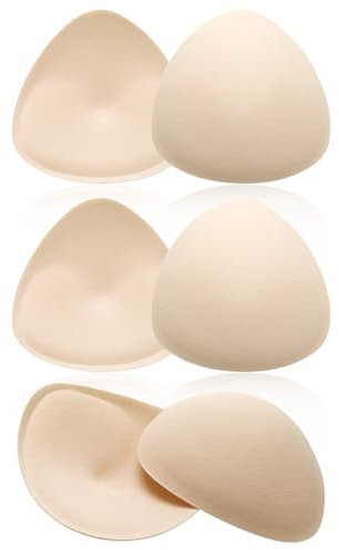 WLLHYF Triangle Bra Pads Inserts, Breathable Bra Inserts Skin Color Removable Breast Padding Soft and Comfortable Breast Enhancers Pads for Women Girls Any Cup Cover