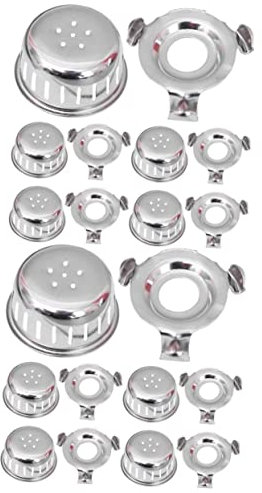 OUNONA 20 Juegos Marco al revés de la Cubierta Anti-Bloqueo Cubrir Olla a presion de Cocina repuestos para ollas Torre Accesorios de Repuesto para Acero Inoxidable Plata