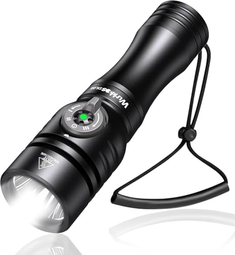 Wurkkos DL02 Dive Torch Scuba Diving Light,3000 Lumens Dive Light | Rotary Magnetic Switch,IPX8 Waterproof 496M Long Throw 100M,Dive Torch