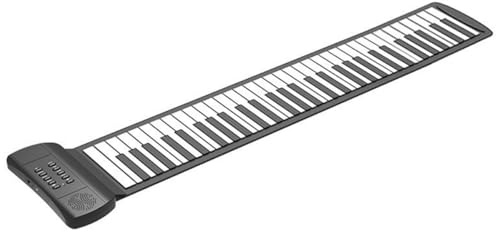 61-key Silicone Roll-up Piano Foldable Electronic Keyboard | Portable Design, Black and White Options, Suitable for Beginners and Children, Compact Travel Use