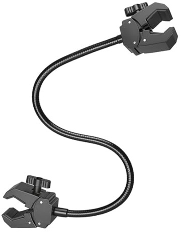 Fotografie Doppel U Klemme mit flexiblem Schwanenhals zum Halten von Kameras, Lichtern, Mikrofonen in verschiedenen Positionen, Verstellbarer Fotografie Flexibler Arm, doppelte Starke Klemme
