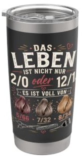 Bunt statt nur schwarzweiß Friseur Haarfarbe Geschenk Doppelwandiger Edelstahl-Thermobecher