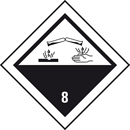 LEMAX® Verpackungskennzeichen Kl.8 Ätzende Stoffe,Haftpapier,permanent,50x50mm,1000/Rolle