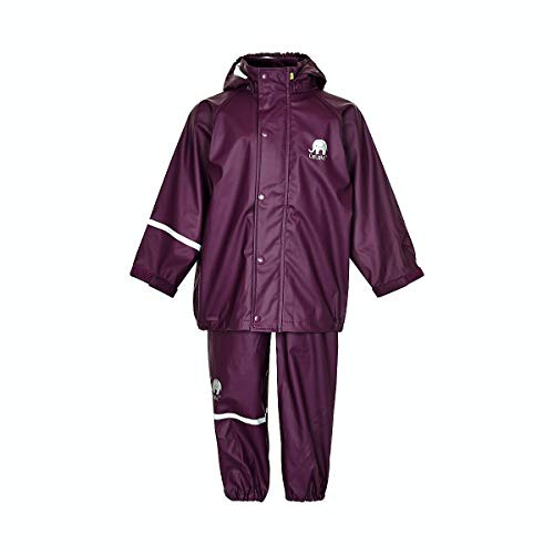 Celavi Mädchen Zweiteiliger Regenanzug In Vielen Farben Regenjacke, Dunkel Dunkel Violett (Blackberry Wine 666), 140 EU