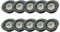 Lampenlux LED Einbaustrahler schwenkbar ultra flach Deckeneinbaustrahler Spot dimmbar Warmweiß 2700K IP20 (Schwarz matt, 10er Set)