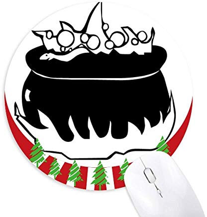 Feuer Happy Fear Halloween Round Rubber Maus Pad Weihnachtsdekoration