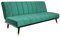invicta INTERIOR Elegantes 3er Sofa Petit BEAUTÉ 180cm smaragdgrün Samt mit Schlaffunktion Schlafsofa Schlafcouch