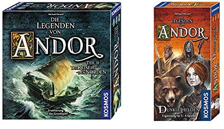 Kosmos 692346 Die Legenden von Andor - Teil II Die Reise in den Norden & Die Legenden von Andor - Dunkle Helden, Ergänzung für 5-6 Spieler für das Grundspiel Die Legenden von Andor