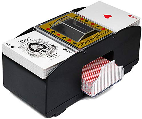 Queen.Y Automatic Poker Card Shufflers 1-2 Decks Electric Automatische Spielkarte Shuffling Machine für Texas Hold'em, Blackjack,Home Card Games