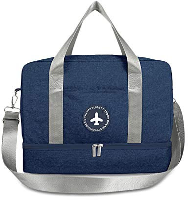 FANDARE Borsa da Viaggio 3 in 1 con Separatore Umido/Asciutto e Scomparto Scarpe, Borsone Palestra 21L Impermeabile e Leggero per Uomo e Donna, Ideale per Sport, Palestra, Weekend