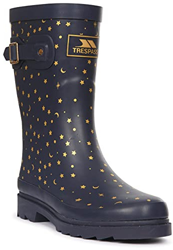 Trespass Celeste Womens Printed Wellies Midnight in Size - 8