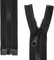 Teilbarer Reißverschluss, 2 Stück, 85 cm Schienenlänge, in Schwarz, 1-Weg offenes Ende #5, 5,75 mm Schienenbreite, 34 mm Bandbreite, Ersatz Reissverschluss Kunststoff, Kunststoffreissverschluss # 5