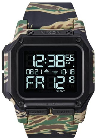 Nixon Herren Digital Quarz Uhr mit Polyurethan Armband A1180-2351-00