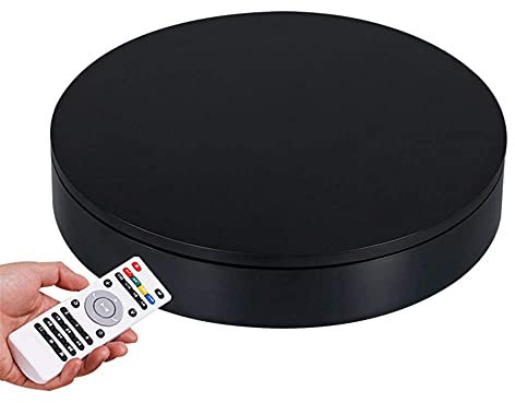 FSCLJ Espositore Rotante, Piatto Rotante elettricamente Rotante, Telecomando per Piattaforma Rotante a 360 ° per Fotografia, Esposizione di Prodotti, Torta, 50 cm × 10 cm