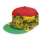 Oaieltj Unisex Baseball Cap Damen Herren Einstellbare Snapback Flat Bill Brim Baseball Cap Cool Hip Hop Hat, Reggae Rasta Flagge Löwe, One size