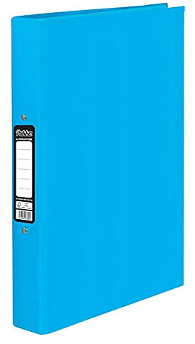 ED Pukka A4 Glossy 2-Ring Binder Files School Work Office 40mm Spine File Organiser (Blue)