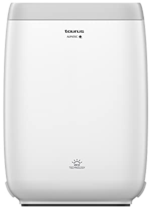 Taurus High Landscapes Connect - Purificador de aire inteligente con conexión WI-FI, control por APP, 35W, 2 lámparas UV-C, filtro HEPA, CADR 350m3/h, silencioso, 4 velocidades, temporizador, 80m2