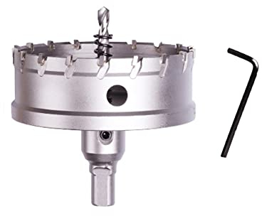 SYDARSYN Seghe a Tazza Punta in Carburo Frese a Tazza per Metallo, Punte per Trapano TCT per Acciaio Inossidabile, Lamiera, Metallo (90mm)