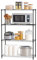 Iris Ohyama, Schwerlastregal, Aufbewahrungsmöbel aus Metall, Metallregal mit 4 Ebenen, Stecksystem, höhenverstellbar, Küche, Garage, Büro - Metal Rack MR-MM4 - Schwarz