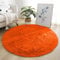 Lifup Teppich Shaggy Anti Rutsch Pflegeleicht, Rund Langflor Teppich für Wohnzimmer Schlafzimmer Kinderzimmer Orange 160 cm