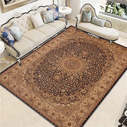 AU-OZNER auslegware teppichboden Brauner Teppich, hochwertige warme Freizeit, Nicht verblassen der Teppich Teppich Flur, braun, 65x90cm