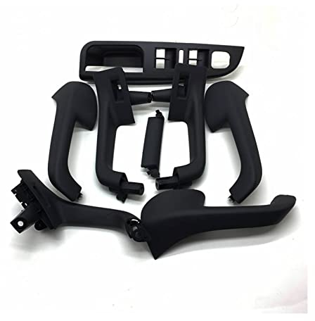 Nonuin Türgriff Innen Für VW Für Golf 5 GTI MK5 Für Jetta MK5 1999-2012 Schwarz Farbset Autoinnentürgriff Griffabdeckung (Farbe : 8pcs)