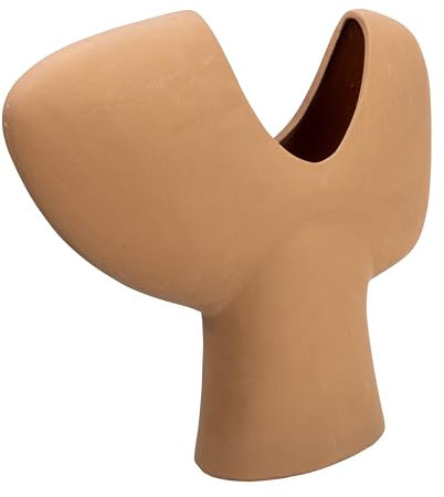 Bloomingville Moderne Terrakotta-Vase, abstrakte Vase, Mattes Terrakotta