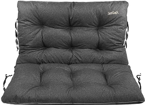 SuperKissen24. Sitzkissen Bankauflage für Gartenbank - Bankkissen Bankauflage 100x60x50 cm - Auflagen für Gartenmöbel Wetterfest - Outdoor und Indoor - Schwarz Leinen