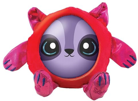 Bauer Spielwaren „I-Lulu's“ Waschbär: Kuscheltier aus weichem Plüsch, mit Zwei Gesichtern, 18 cm, rot (18030)